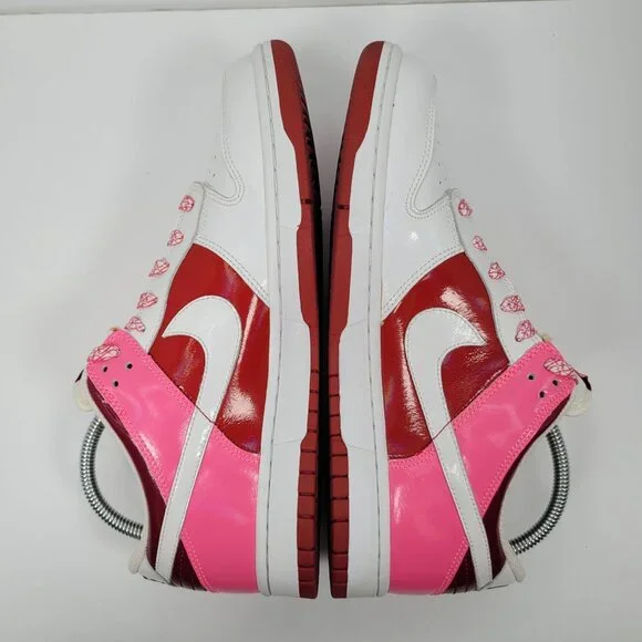 Nike Dunk Low Valentines Day Women's White Pink Red Shoes 317813-114 US Size 12 - Picture 6 of 8